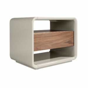 Mesita de noche nogal y madera gris Mesita de noche nogal y madera gris