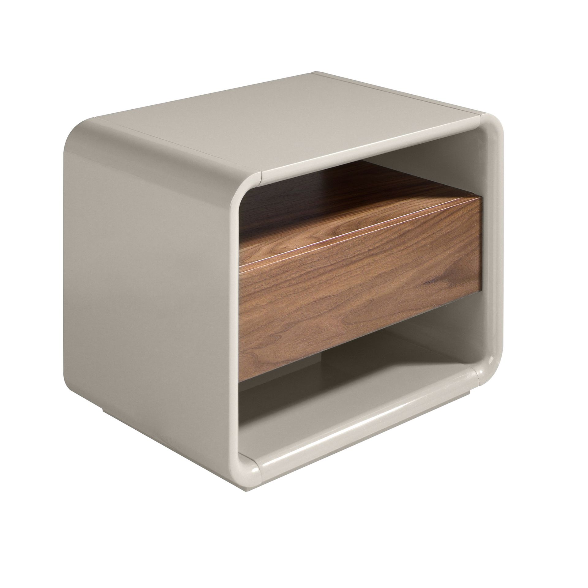 Mesita de noche nogal y madera gris Mesita de noche nogal y madera gris