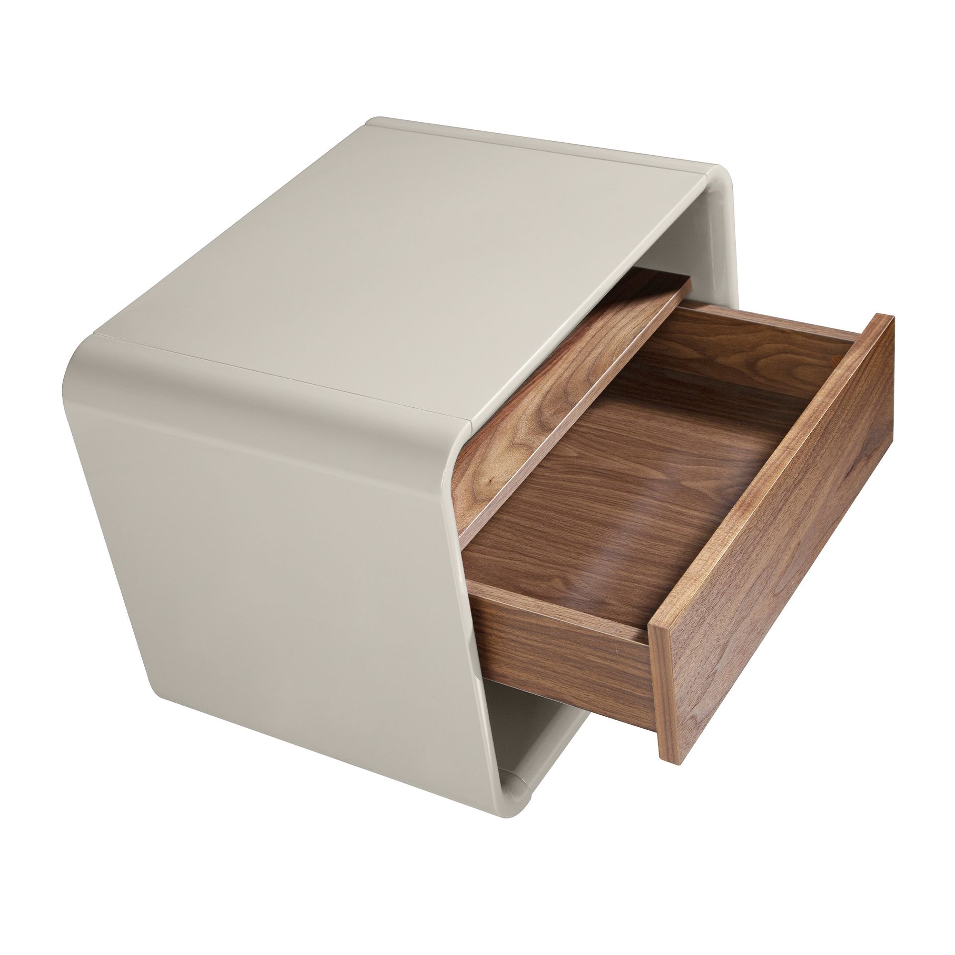 Mesita de noche nogal y madera gris Mesita de noche nogal y madera gris