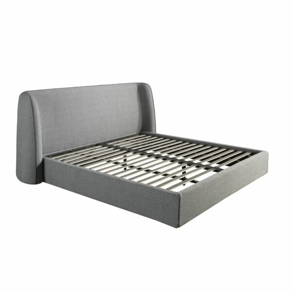Cama tela color gris oscuro