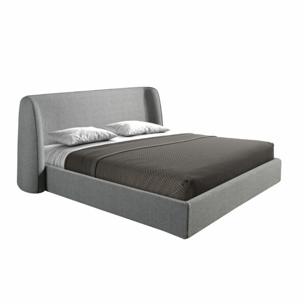 Cama tela color gris oscuro