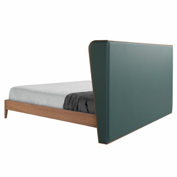 Cama polipiel color verde oscuro