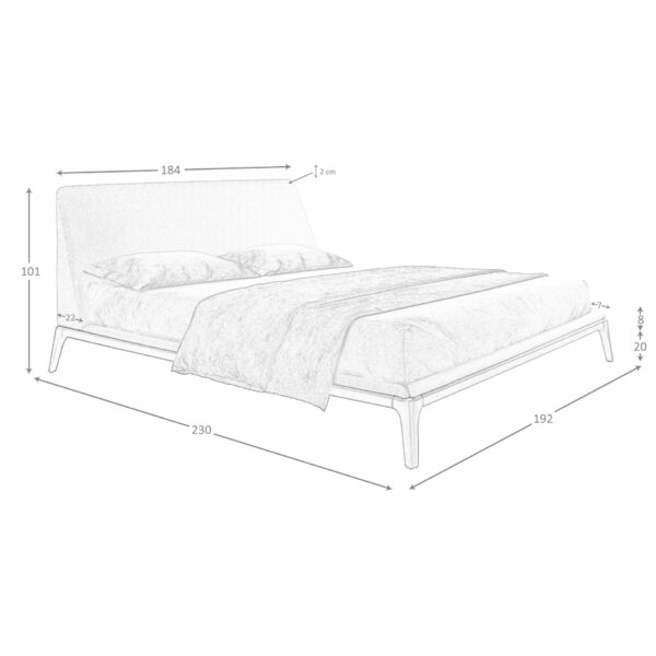 Cama tela color gris