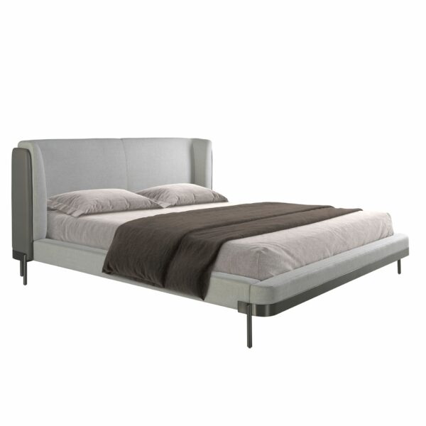 Cama tela color gris claro