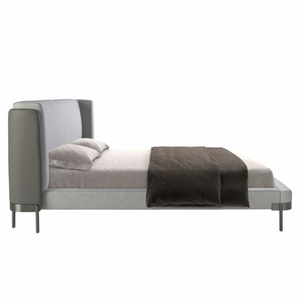 Cama tela color gris claro