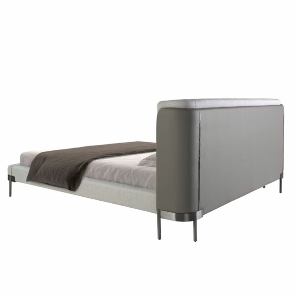 Cama tela color gris claro