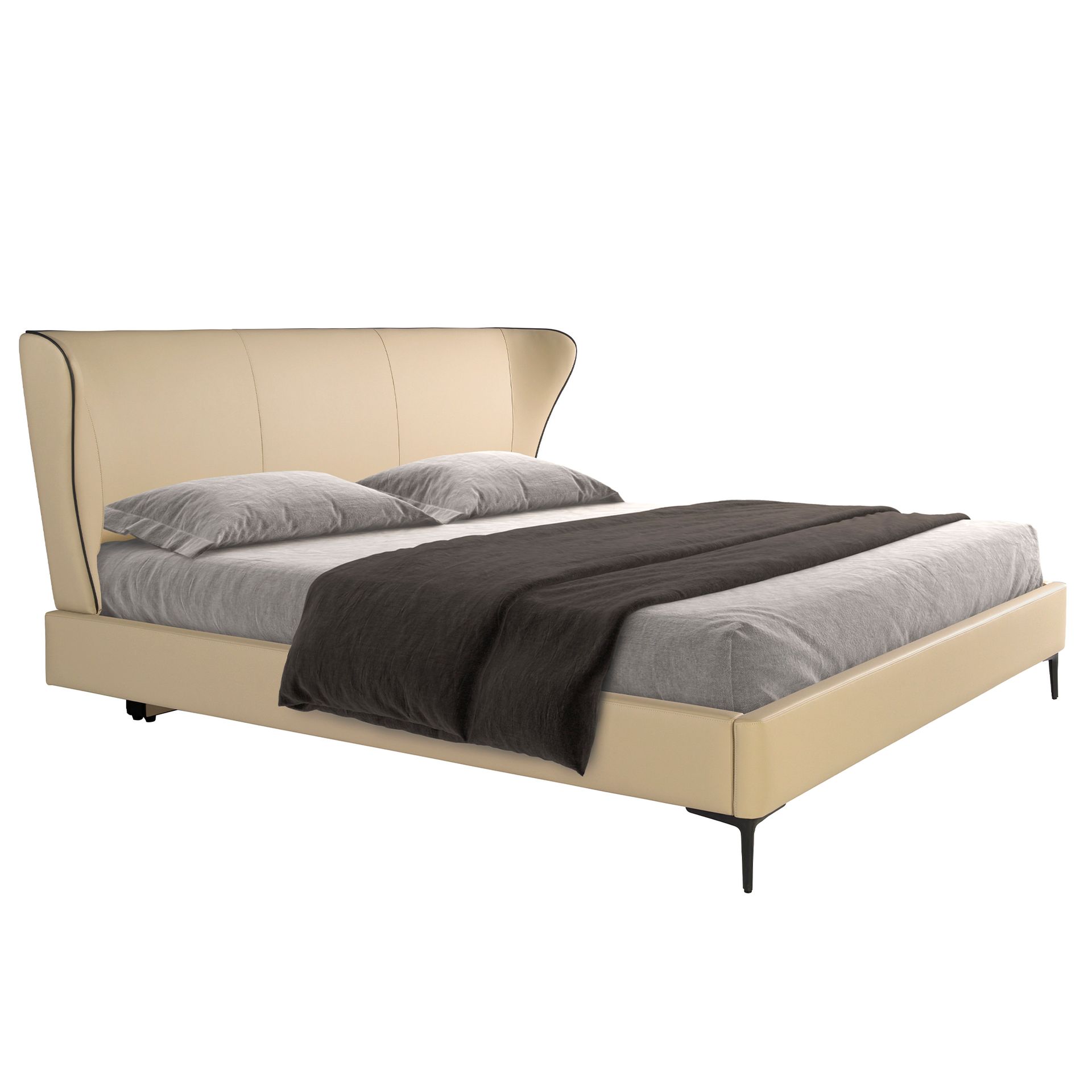 Cama polipiel color crema Cama polipiel color crema