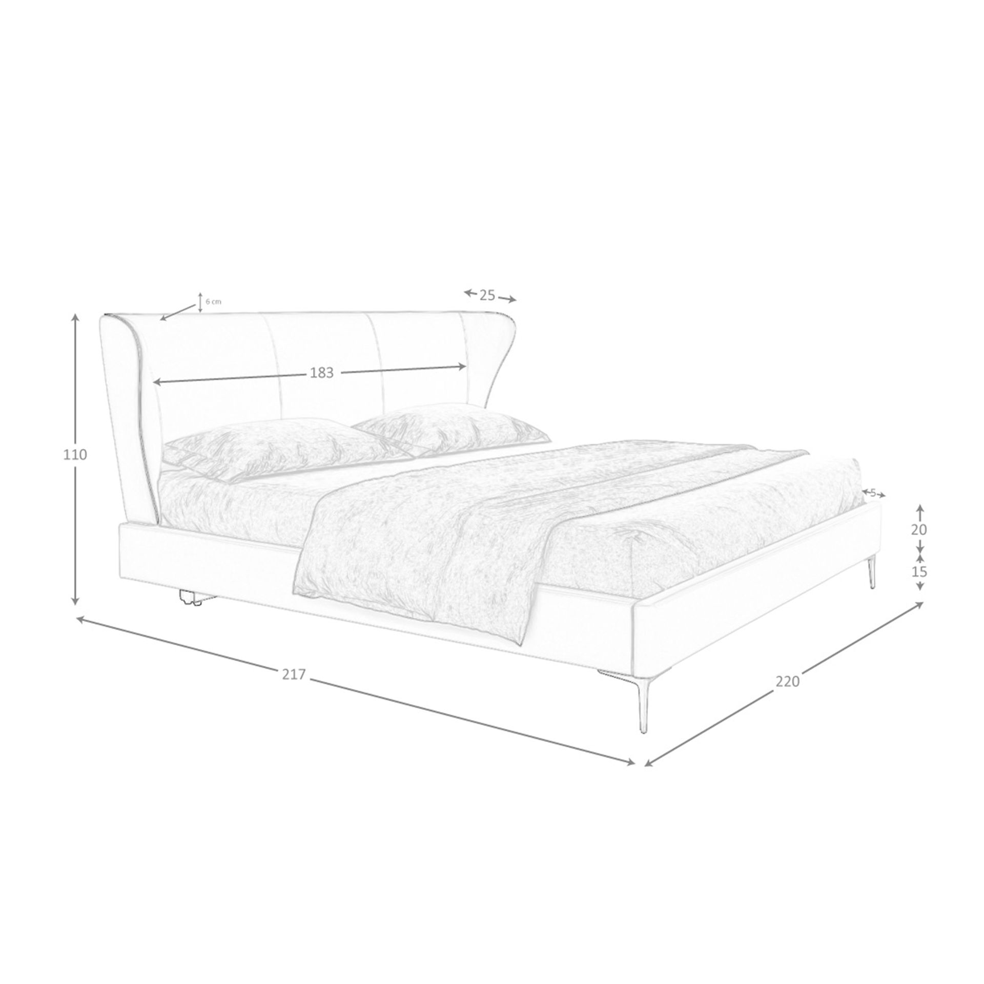Cama polipiel color crema Cama polipiel color crema