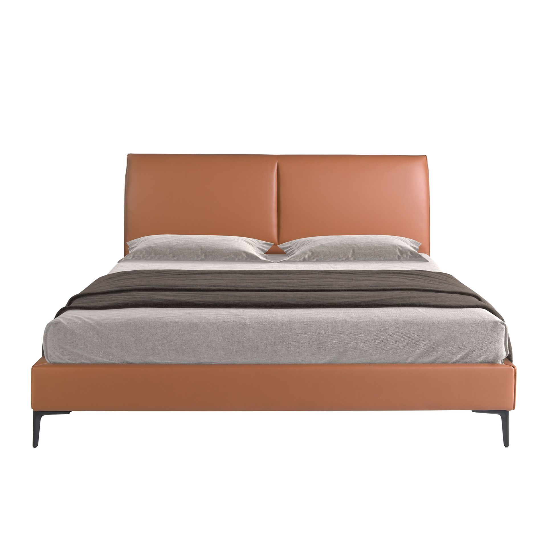 Cama polipiel color marrón Cama polipiel color marrón