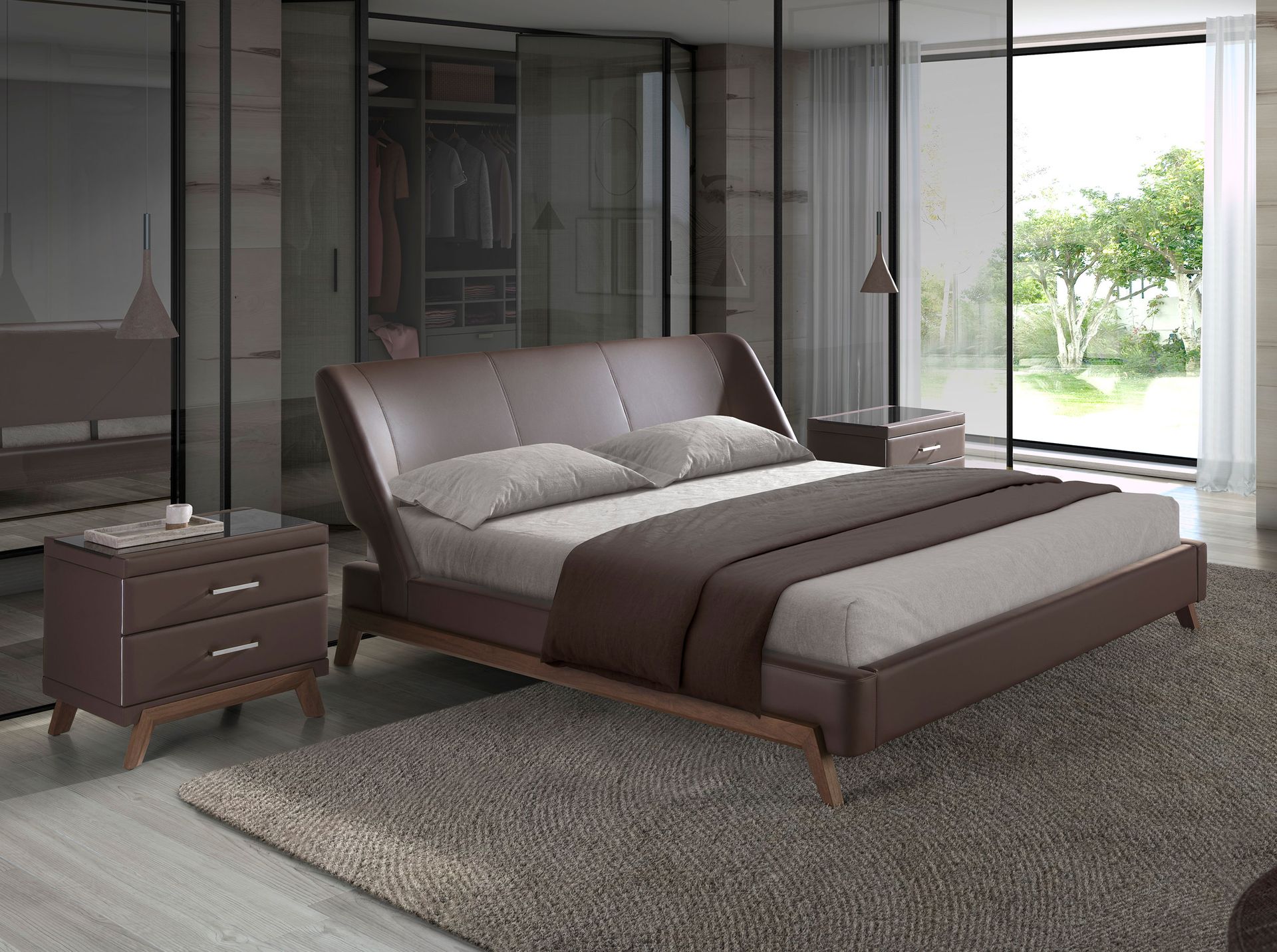 Cama polipiel color marrón chocolate Cama polipiel color marrón chocolate
