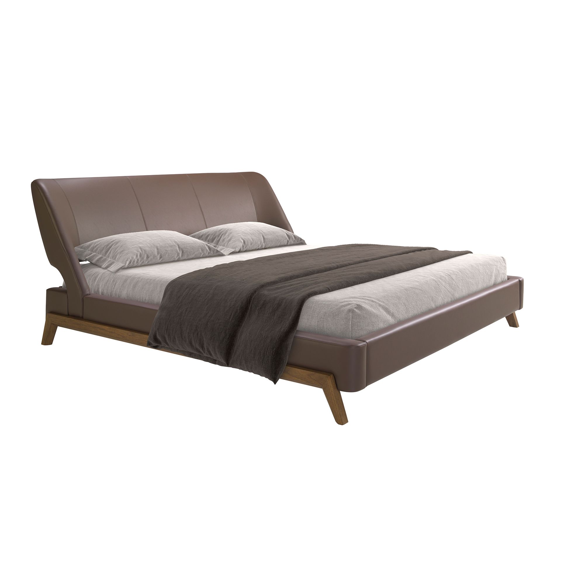 Cama polipiel color marrón chocolate Cama polipiel color marrón chocolate