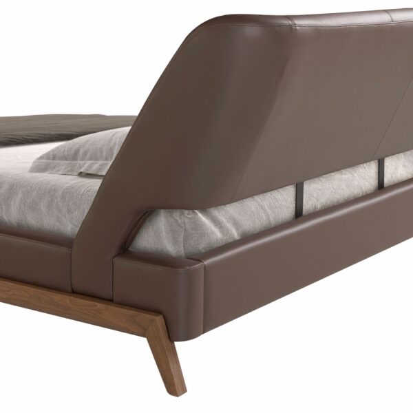 Cama polipiel color marrón chocolate