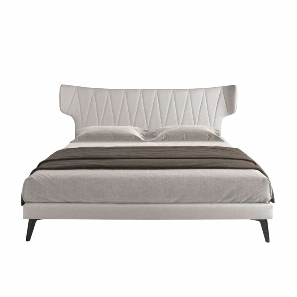 Cama tela color gris claro