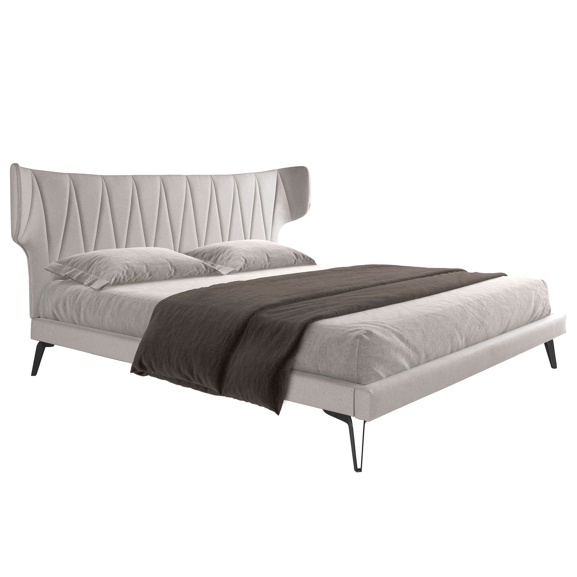 Cama tela color gris claro Cama tela color gris claro