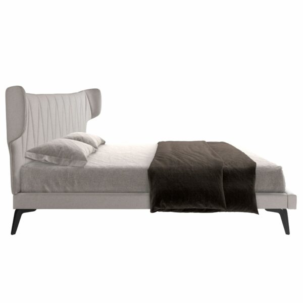 Cama tela color gris claro