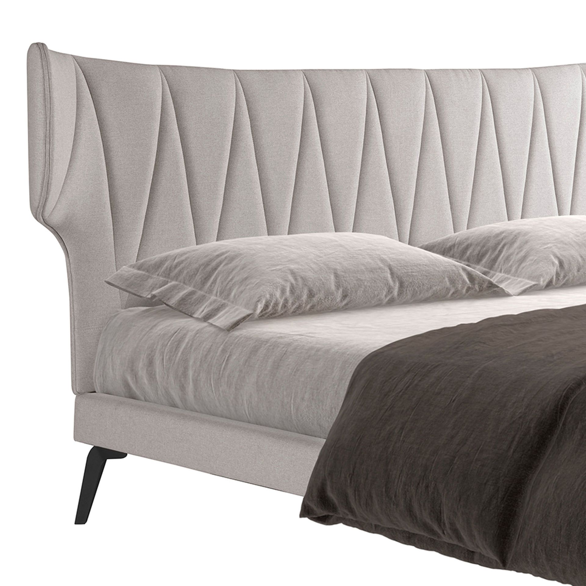 Cama tela color gris claro Cama tela color gris claro