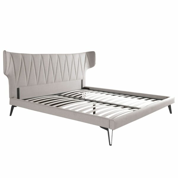 Cama tela color gris claro