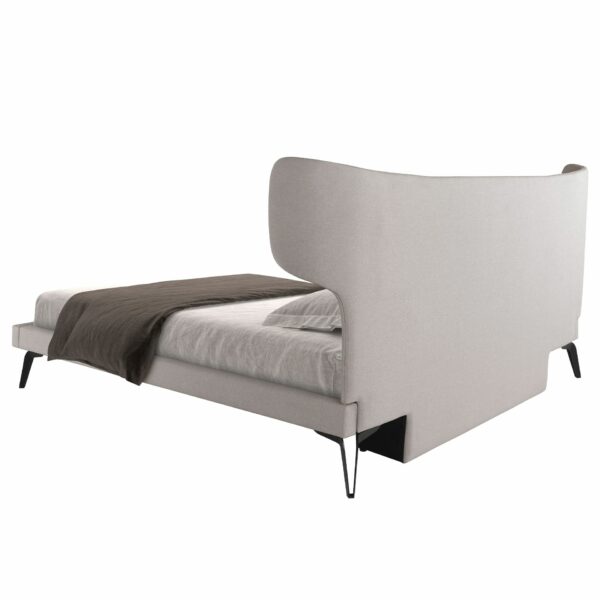 Cama tela color gris claro