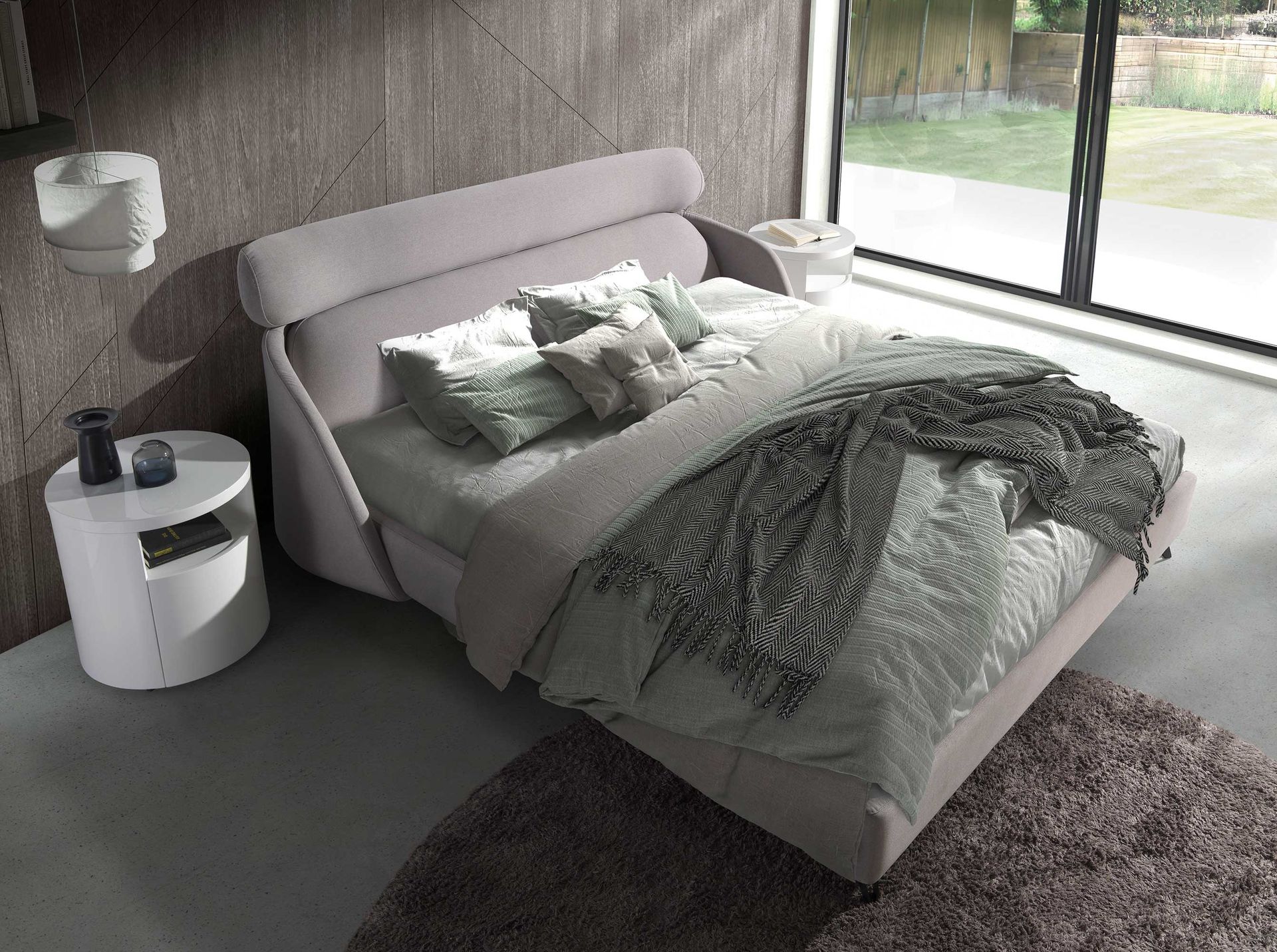 Cama tela color gris claro Cama tela color gris claro