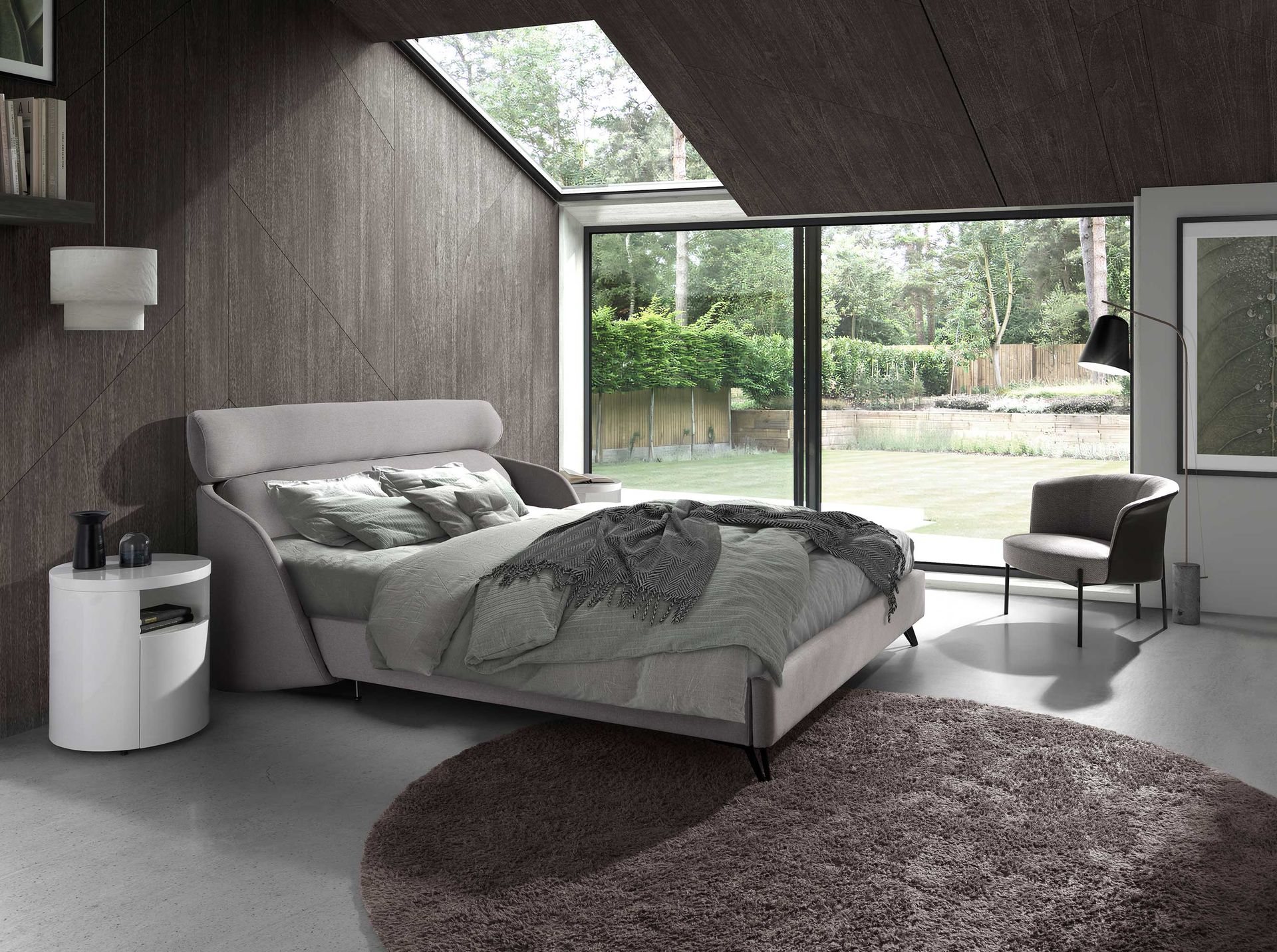 Cama tela color gris claro Cama tela color gris claro