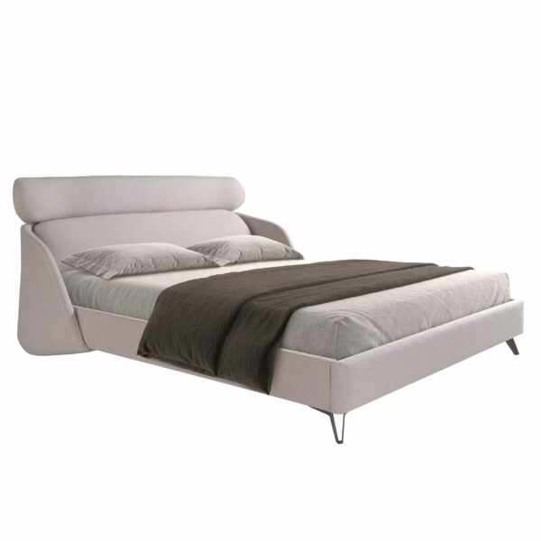 Cama tela color gris claro