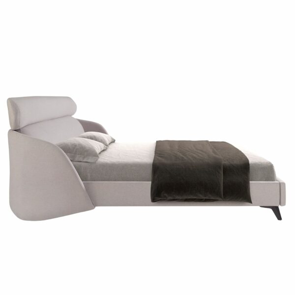 Cama tela color gris claro