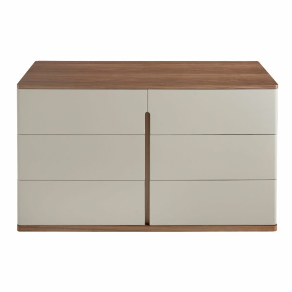Cómoda madera gris y nogal