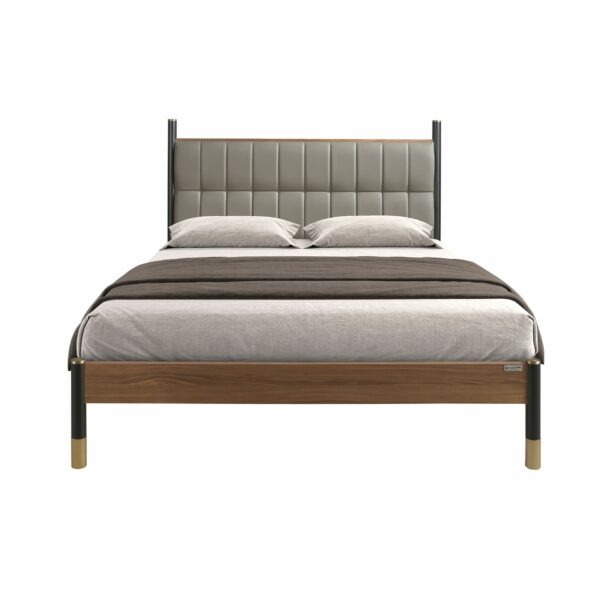 Cama polipiel color gris oscuro