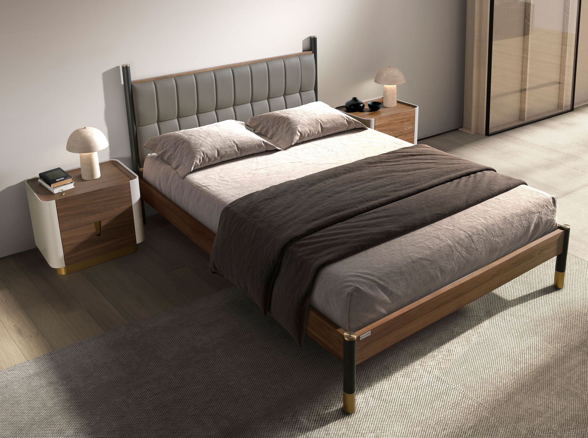 Cama polipiel color gris oscuro Cama polipiel color gris oscuro