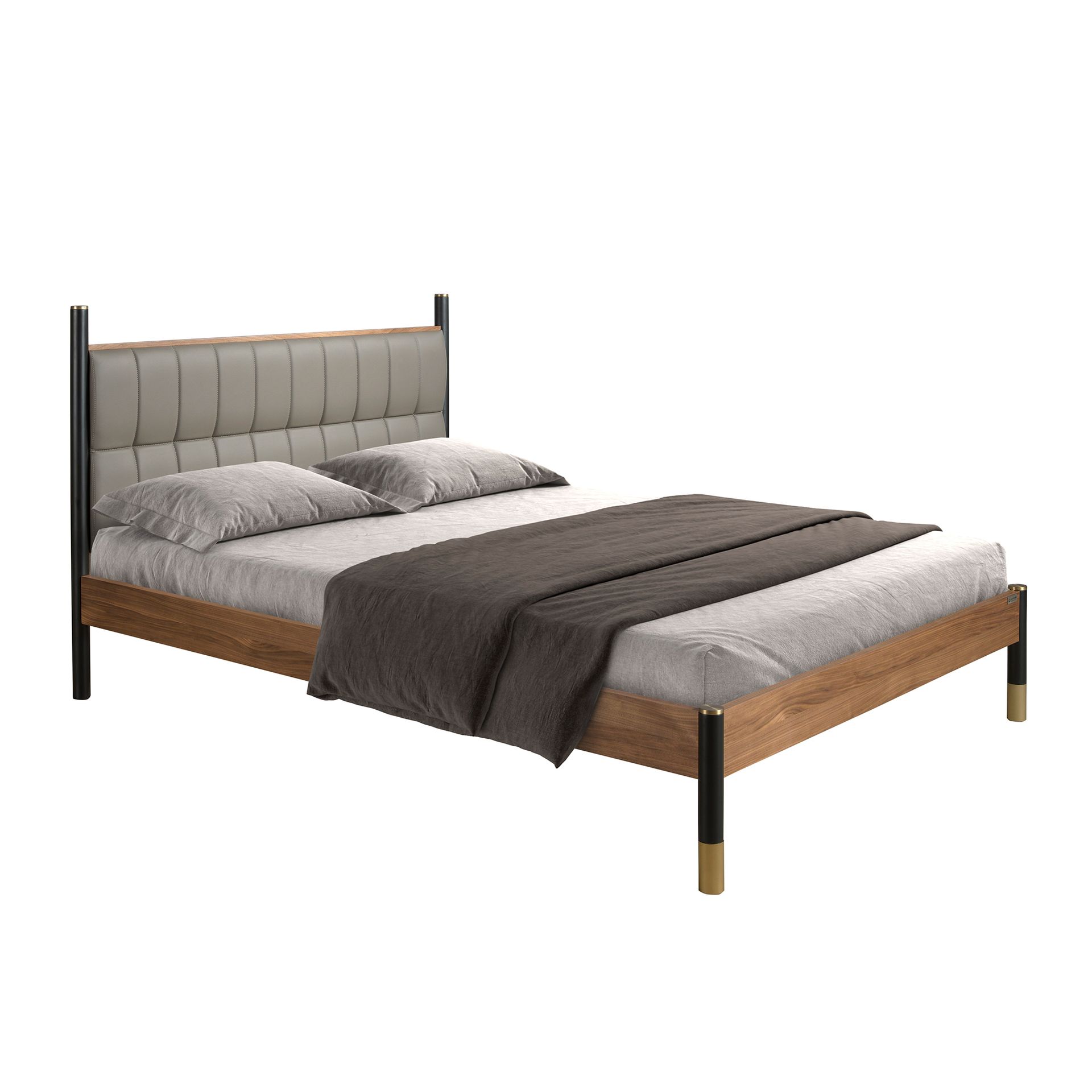 Cama polipiel color gris oscuro Cama polipiel color gris oscuro