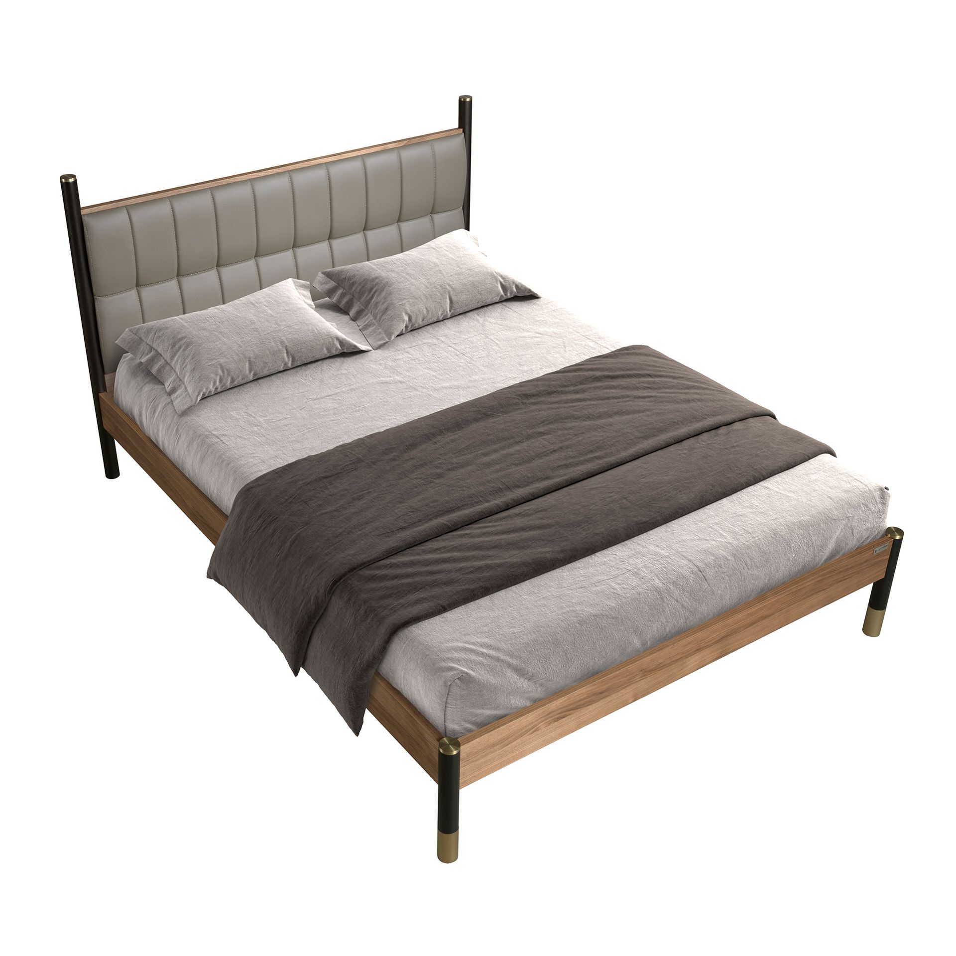 Cama polipiel color gris oscuro Cama polipiel color gris oscuro