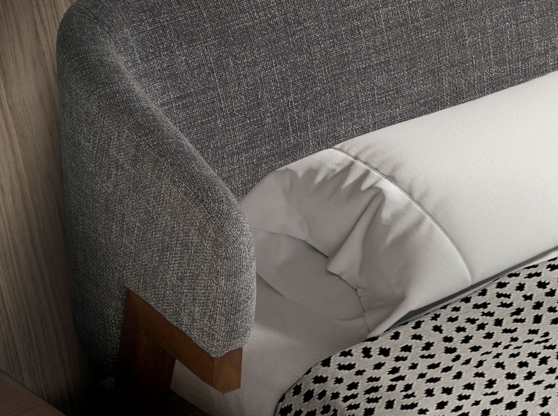Cama tela color gris Cama tela color gris