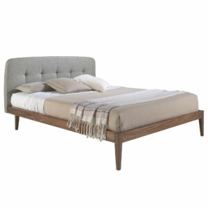 Cama capitoné tela color gris Cama capitoné tela color gris