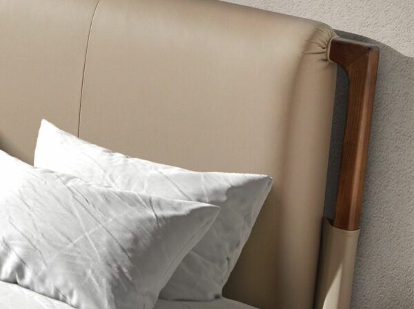 Cama polipiel color visón