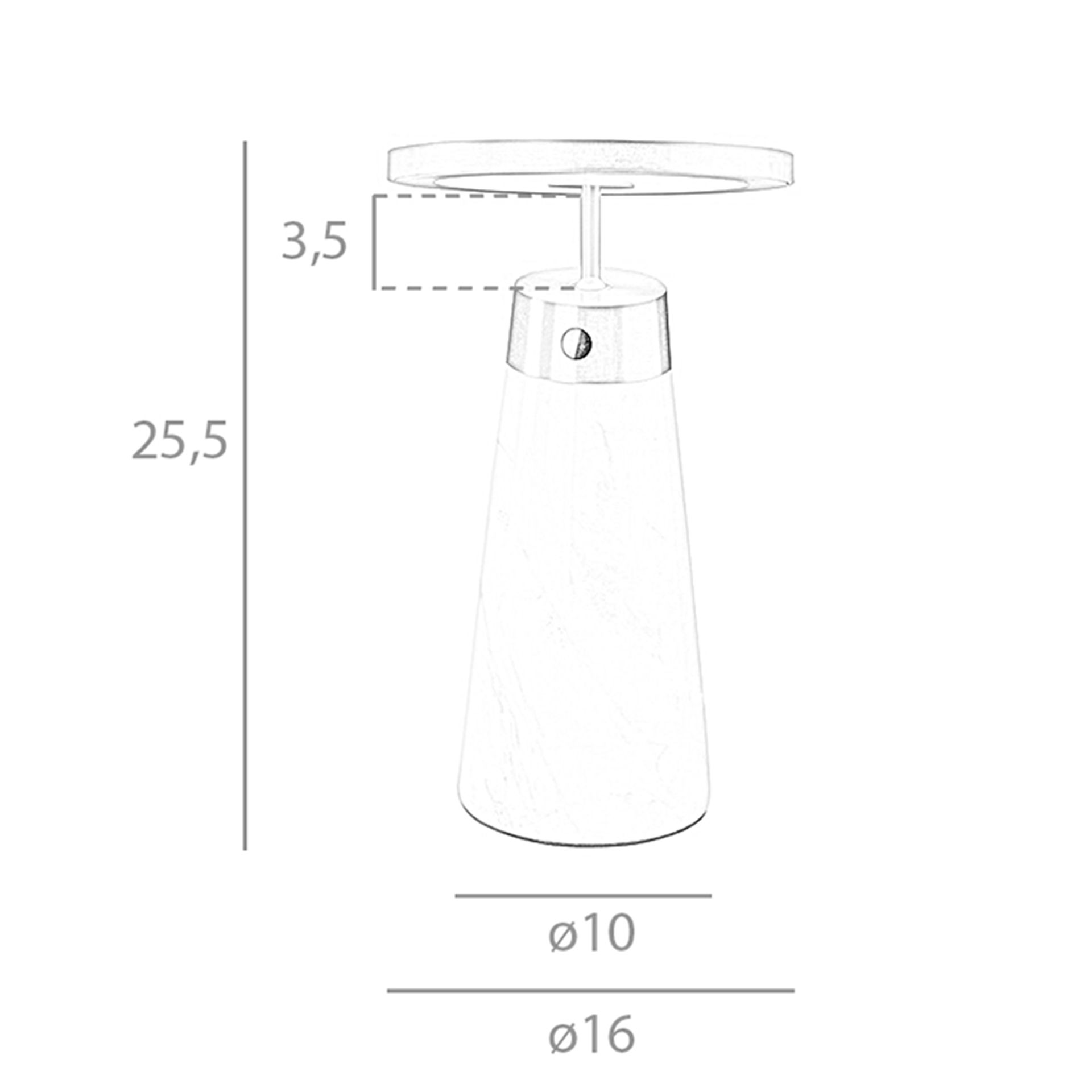 Lámpara de sobremesa mármol blanco y acero dorado Lámpara de sobremesa mármol blanco y acero dorado