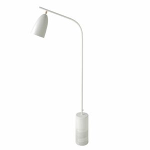 Lámpara de pie de mármol y acero blanco Lámpara de pie de mármol y acero blanco