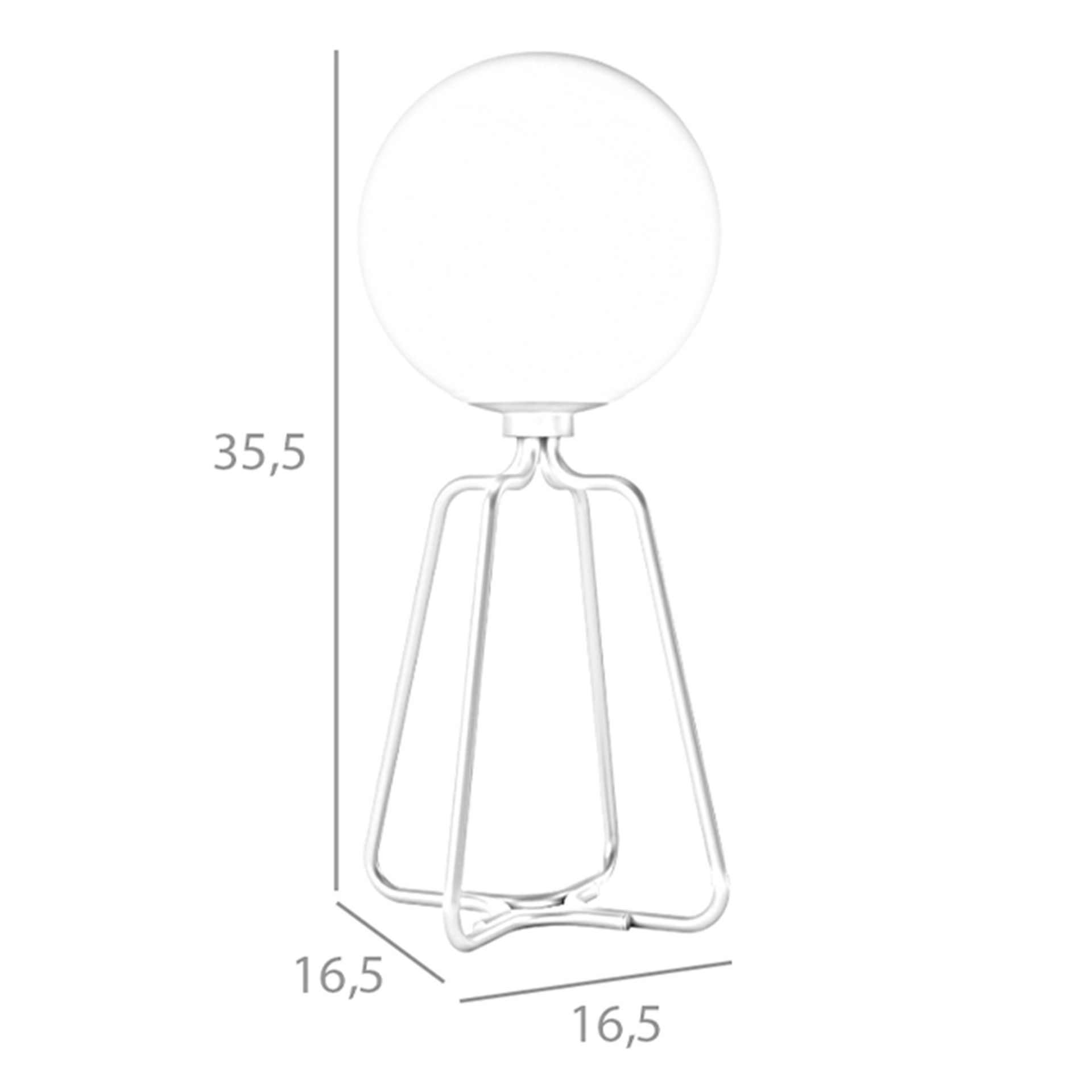 Lámpara de sobremesa acero dorado y cristal blanco Lámpara de sobremesa acero dorado y cristal blanco