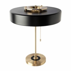 Lámpara de sobremesa aluminio dorado y aluminio negro Lámpara de sobremesa aluminio dorado y aluminio negro