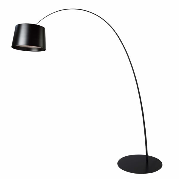 Lámpara de pie regulable en acero negro
