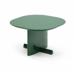 Mesa auxiliar cuadrada verde hierva alto brillo