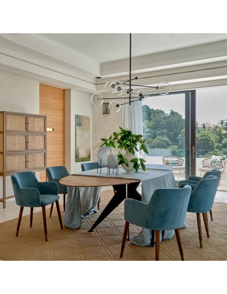 Armario de 6 puertas roble natural y puertas de rejilla Armario de 6 puertas roble natural y puertas de rejilla - Imagen 3