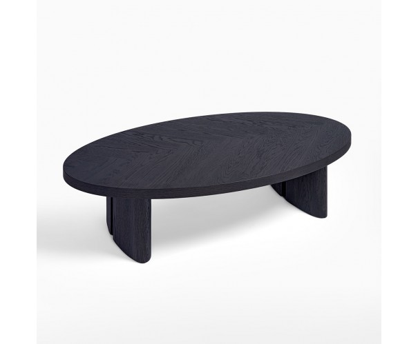 Mesa de centro ovalada roble black-brown Mesa de centro ovalada roble black-brown