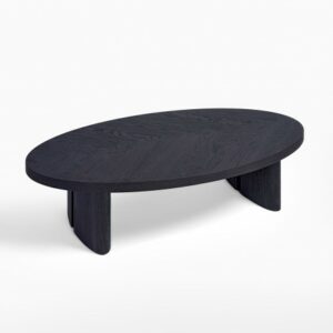 Mesa de centro ovalada roble black-brown Mesa de centro ovalada roble black-brown