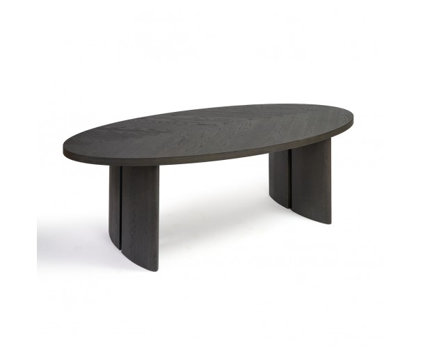 Mesa de comedor ovalada roble black-brown Mesa de comedor ovalada roble black-brown