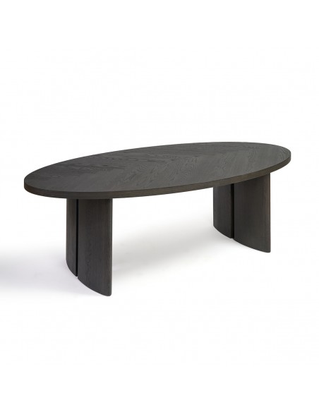 Mesa de comedor ovalada roble black-brown Mesa de comedor ovalada roble black-brown