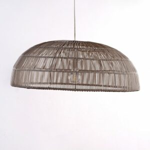 Pantalla redonda ratán sintético color piedra 74