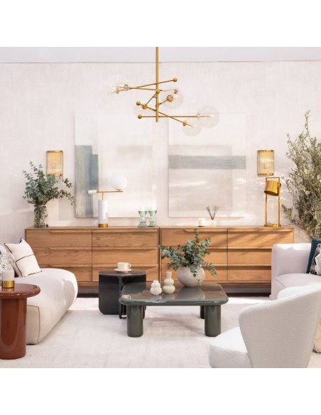 Mesa de centro cuadrada verde oliva alto brillo Mesa de centro cuadrada verde oliva alto brillo