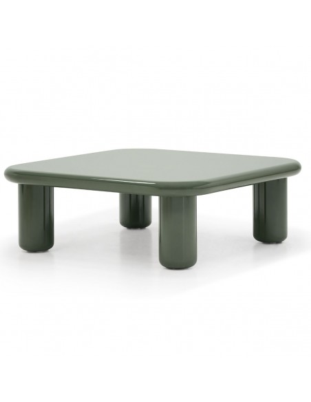 Mesa de centro cuadrada verde oliva alto brillo Mesa de centro cuadrada verde oliva alto brillo