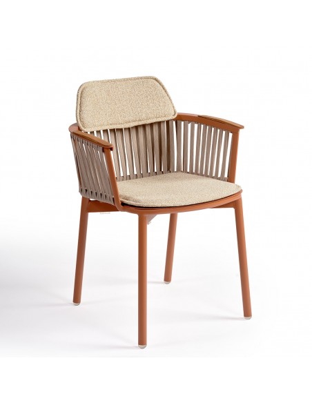 Sillón de comedor color arenisca y cuerda arena Sillón de comedor color arenisca y cuerda arena