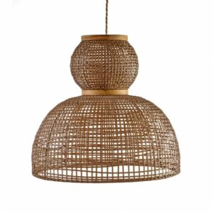 Pantalla de resina color natural baja